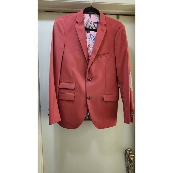 Paisley and Gray Coral SB Two Button Sportcoat w/Elbow Patches, Fully Lined, Cla - Picture 9 of 12